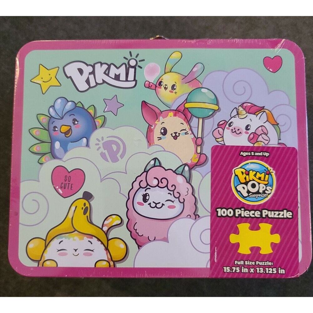Pikmi Pops Surprise - 100 Piece Puzzle and Rare Collectable Tin Lunch Box *New!